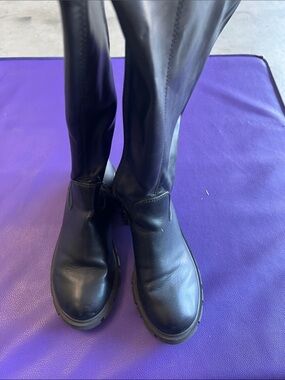 Steve Madden Black Tall Leather Kids' Boots